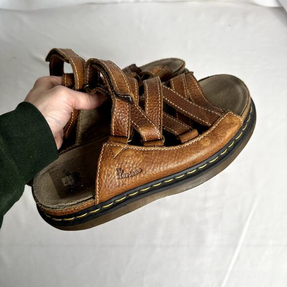 Vintage Dr. Martens Dune Fisherman Leather Chunky Sole Platform Sandals Sz US 10 - Picture 8 of 16